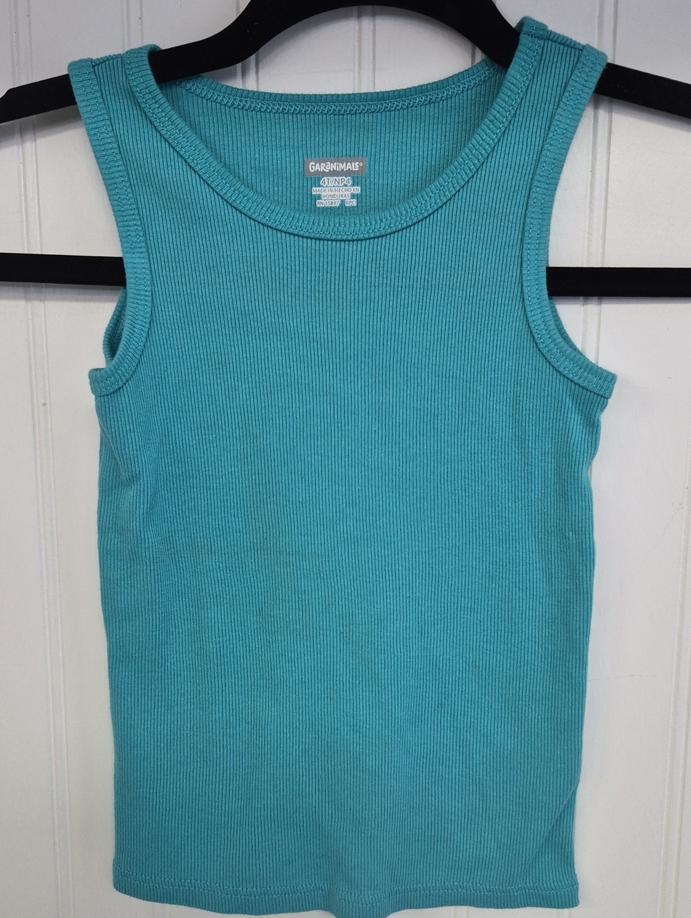 1005- Garanimals Teal Ribbed Girls' Tank Top
